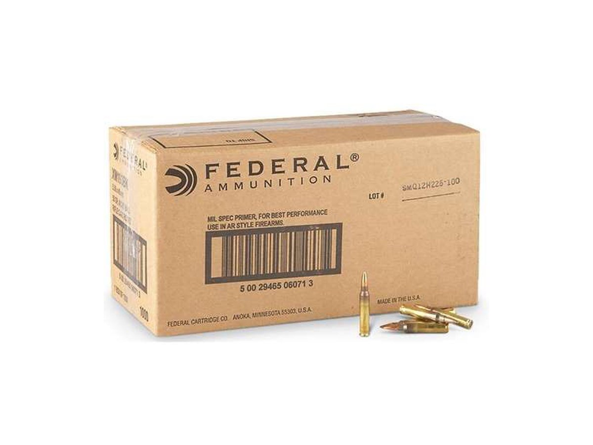 Federal Federal XM193 5.56 NATO — 1,000 rd case Ammunition — available at Mission Ready Armory